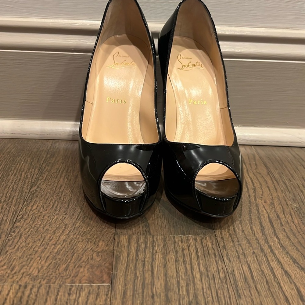120 mm Platform pumps - Patent calf leather